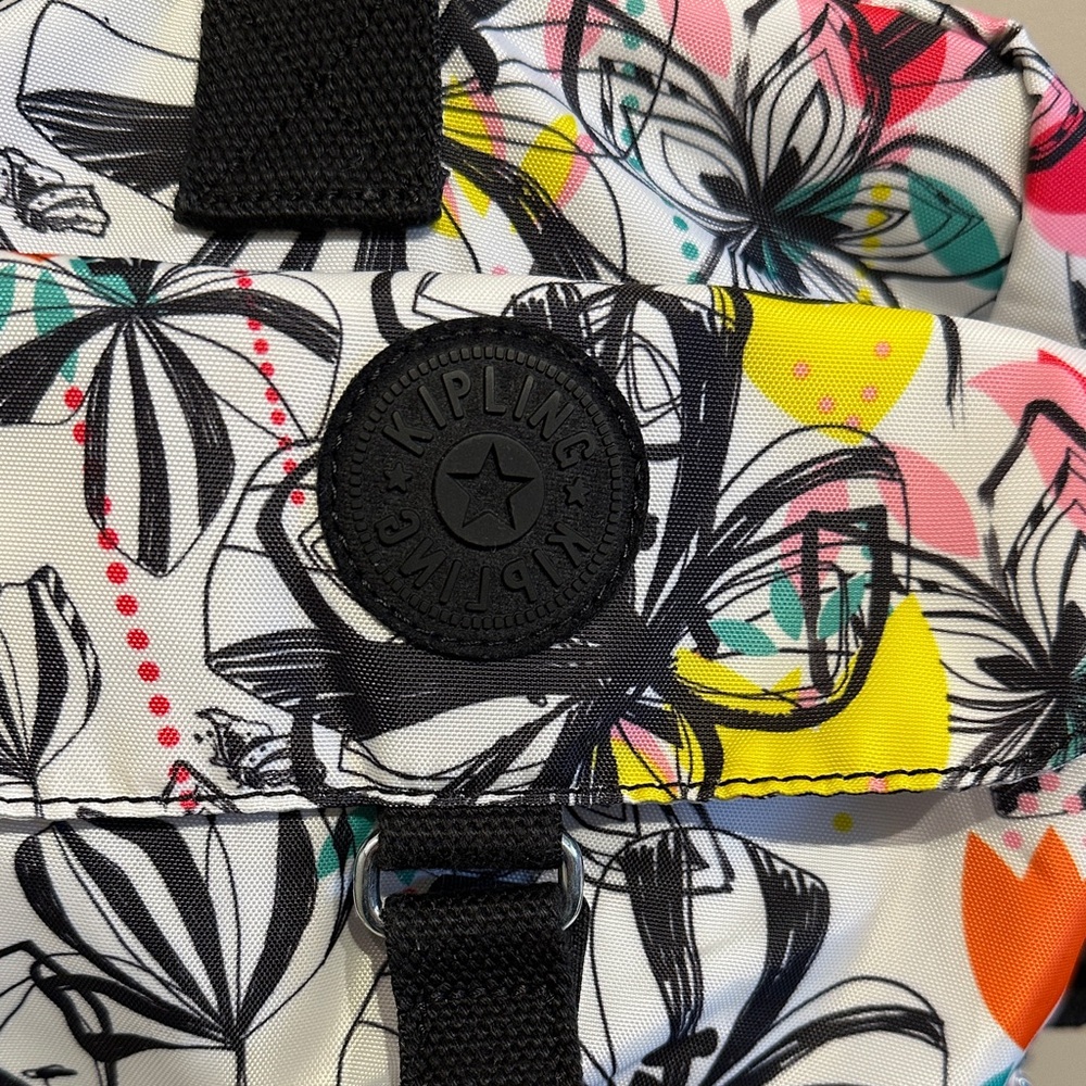 Kipling Floral Diaper Bag | Lightweight Nylon | Multi Pocket Great Storage - Picture 2 of 9